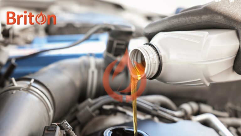 Premium motorcycle engine oil bottle by Briton Oil in Dubai
