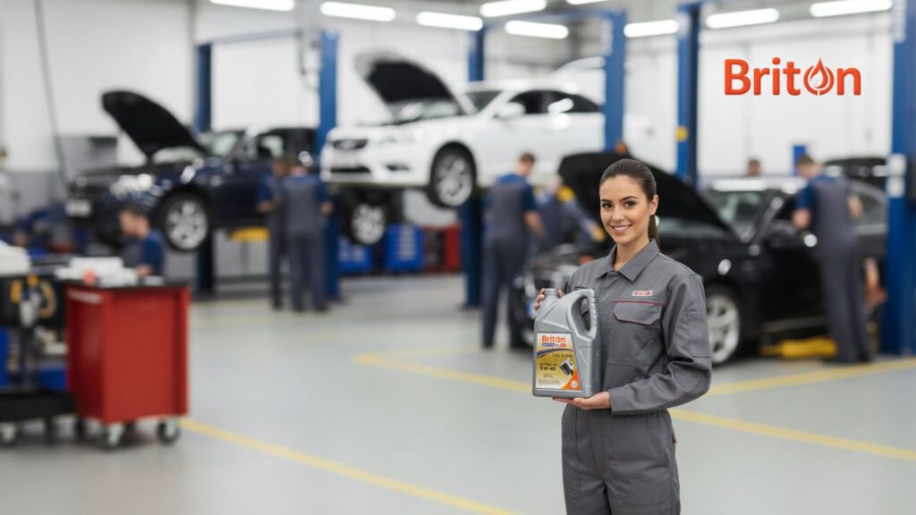 Briton Oil leading Top 5 Wholesale Engine Oil Suppliers in Dubai. Bulk engine oil drums ready for export in Dubai, showcasing leading wholesale lubricant supply operations.