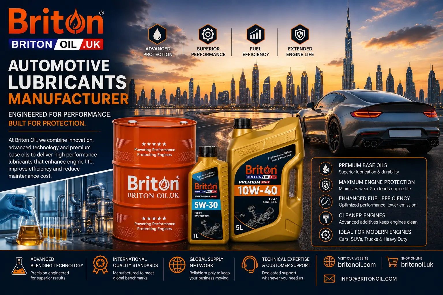 Automotive Lubricants Manufacturer Dubai UAE