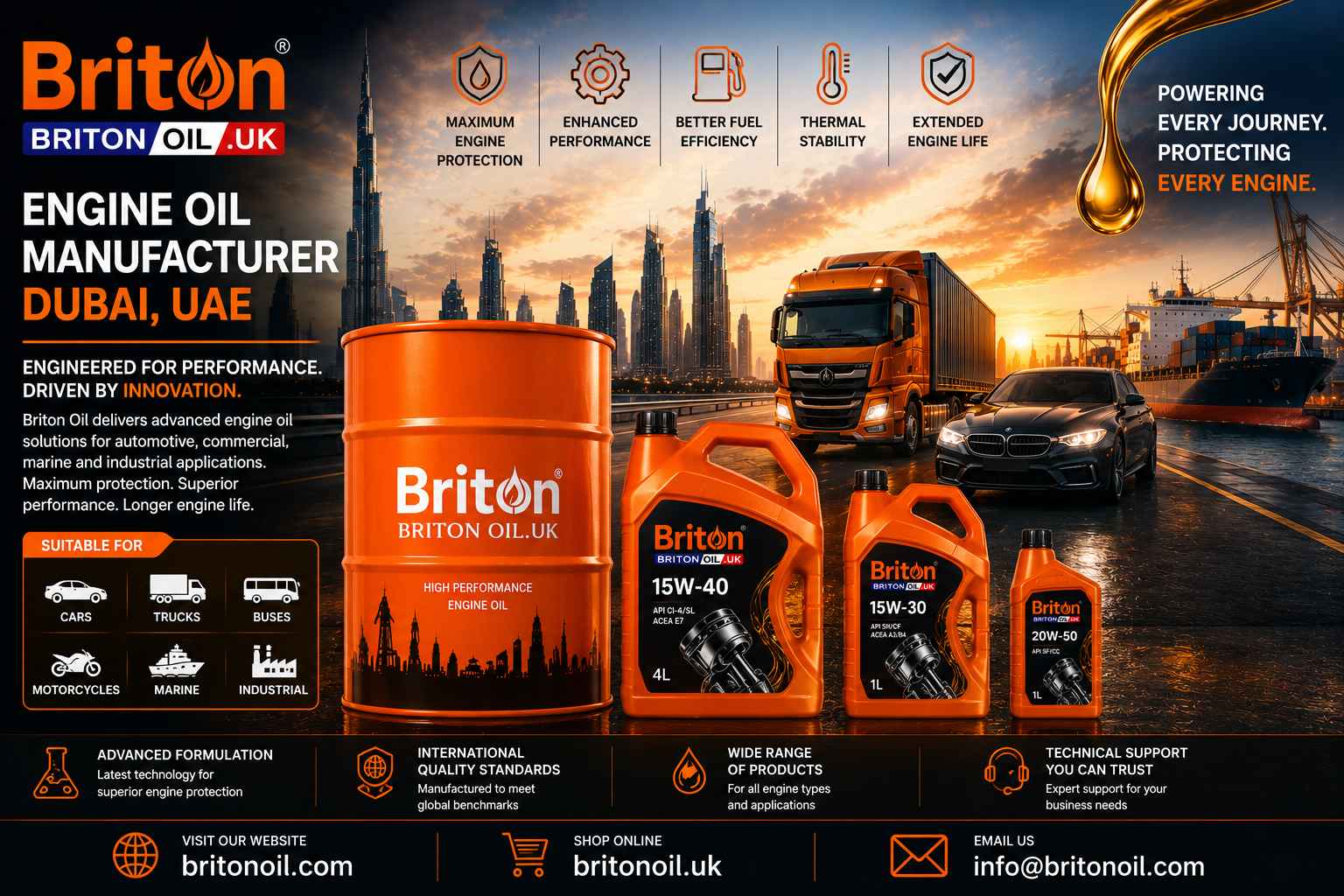 Engine Oil Manufacturer Dubai UAE